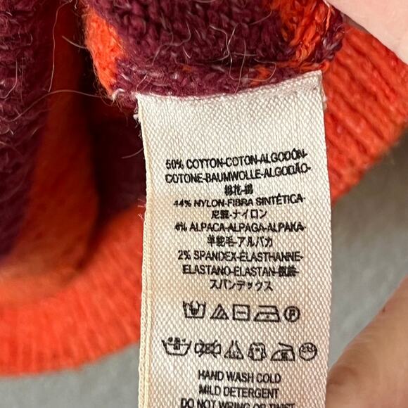 Free People Complete Me Fuzzy Sweater Striped Alpaca Blend Womens Sweater Small - Picture 5 of 6